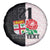 Custom Fiji England Rugby Spare Tire Cover Tapa Pattern and Rose Flower World Cup 2023 - Wonder Print Shop