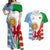 Wales Argentina Rugby Couples Matching Off Shoulder Maxi Dress and Hawaiian Shirt The Welsh Dragon and Sol De Mayo World Cup 2023 LT9 - Wonder Print Shop