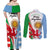 Wales Argentina Rugby Couples Matching Off Shoulder Maxi Dress and Long Sleeve Button Shirts The Welsh Dragon and Sol De Mayo World Cup 2023 LT9 - Wonder Print Shop