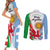 Wales Argentina Rugby Couples Matching Short Sleeve Bodycon Dress and Long Sleeve Button Shirts The Welsh Dragon and Sol De Mayo World Cup 2023 LT9 - Wonder Print Shop