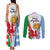 Wales Argentina Rugby Couples Matching Tank Maxi Dress and Long Sleeve Button Shirts The Welsh Dragon and Sol De Mayo World Cup 2023 LT9 - Wonder Print Shop