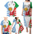 Wales Argentina Rugby Family Matching Puletasi Dress and Hawaiian Shirt The Welsh Dragon and Sol De Mayo World Cup 2023 - Wonder Print Shop