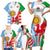 Wales Argentina Rugby Family Matching Short Sleeve Bodycon Dress and Hawaiian Shirt The Welsh Dragon and Sol De Mayo World Cup 2023 - Wonder Print Shop