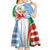 Wales Argentina Rugby Kid Short Sleeve Dress The Welsh Dragon and Sol De Mayo World Cup 2023 - Wonder Print Shop