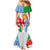 Wales Argentina Rugby Mermaid Dress The Welsh Dragon and Sol De Mayo World Cup 2023 - Wonder Print Shop