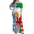 Wales Argentina Rugby Off Shoulder Maxi Dress The Welsh Dragon and Sol De Mayo World Cup 2023 - Wonder Print Shop