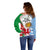 Wales Argentina Rugby Off Shoulder Sweater The Welsh Dragon and Sol De Mayo World Cup 2023 - Wonder Print Shop