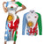 Custom Wales Argentina Rugby Couples Matching Short Sleeve Bodycon Dress and Long Sleeve Button Shirts The Welsh Dragon and Sol De Mayo World Cup 2023 LT9 - Wonder Print Shop