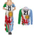 Custom Wales Argentina Rugby Couples Matching Summer Maxi Dress and Long Sleeve Button Shirts The Welsh Dragon and Sol De Mayo World Cup 2023 LT9 - Wonder Print Shop