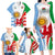 Custom Wales Argentina Rugby Family Matching Long Sleeve Bodycon Dress and Hawaiian Shirt The Welsh Dragon and Sol De Mayo World Cup 2023 LT9 - Wonder Print Shop