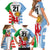 Custom Wales Argentina Rugby Family Matching Short Sleeve Bodycon Dress and Hawaiian Shirt The Welsh Dragon and Sol De Mayo World Cup 2023 - Wonder Print Shop