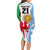 Custom Wales Argentina Rugby Long Sleeve Bodycon Dress The Welsh Dragon and Sol De Mayo World Cup 2023 - Wonder Print Shop