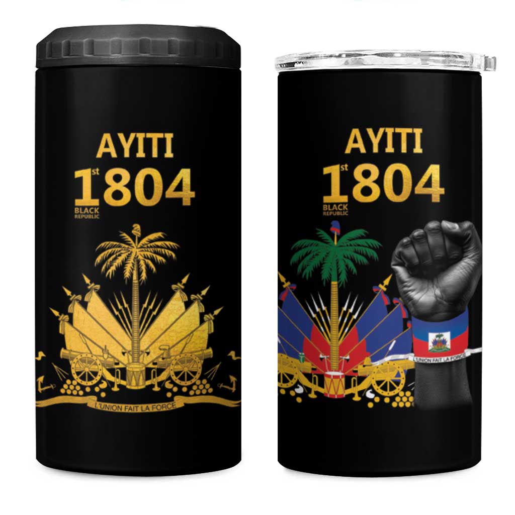 Haiti Independence Day 4 in 1 Can Cooler Tumbler The First Black Republic Since 1804 LT9 - Wonder Print Shop