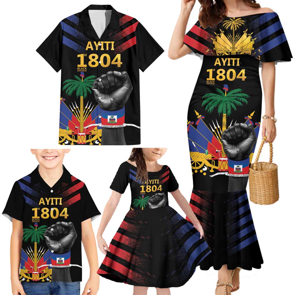 Haiti Independence Day Family Matching Mermaid Dress and Hawaiian Shirt The First Black Republic Since 1804 LT9 - Wonder Print Shop