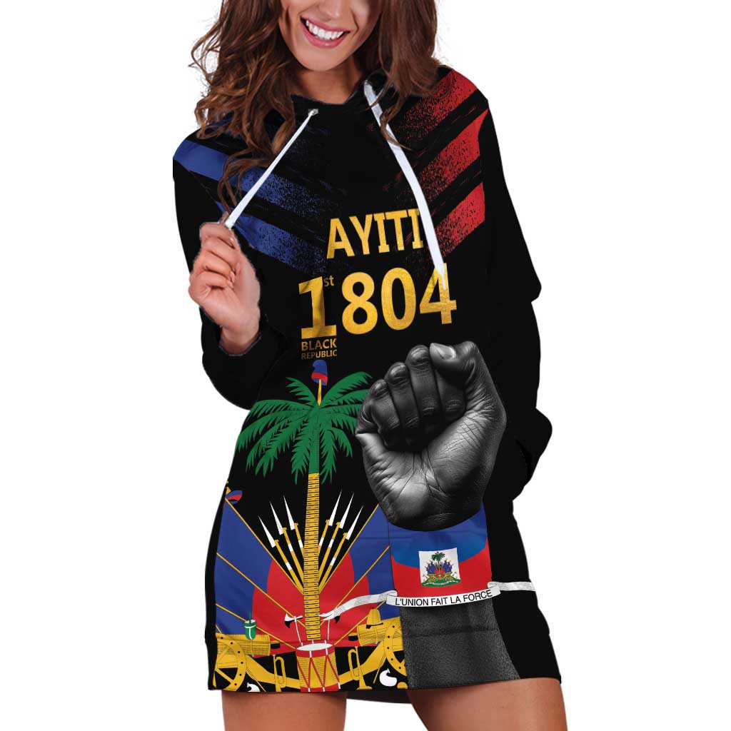 Haiti Independence Day Hoodie Dress The First Black Republic Since 1804 - Wonder Print Shop