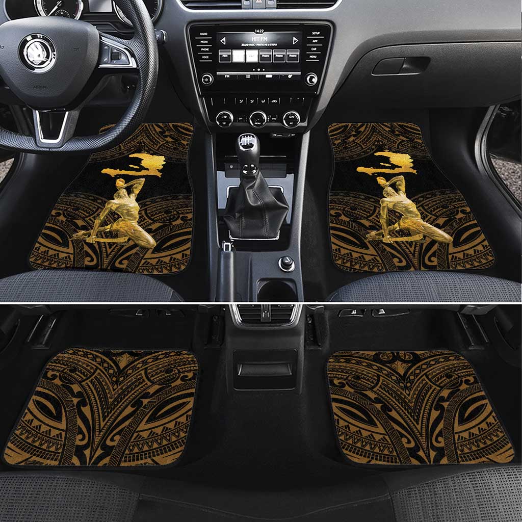 Haitian Negre Marron 1804 Car Mats Gold Polynesian Pattern LT9 - Wonder Print Shop