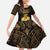 Haitian Negre Marron 1804 Family Matching Tank Maxi Dress and Hawaiian Shirt Gold Polynesian Pattern - Wonder Print Shop