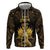 Haitian Negre Marron 1804 Zip Hoodie Gold Polynesian Pattern - Wonder Print Shop