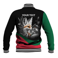 Personalized Algeria Baseball Jacket Algerian Flag With a Fennec Fox - Wonder Print Shop