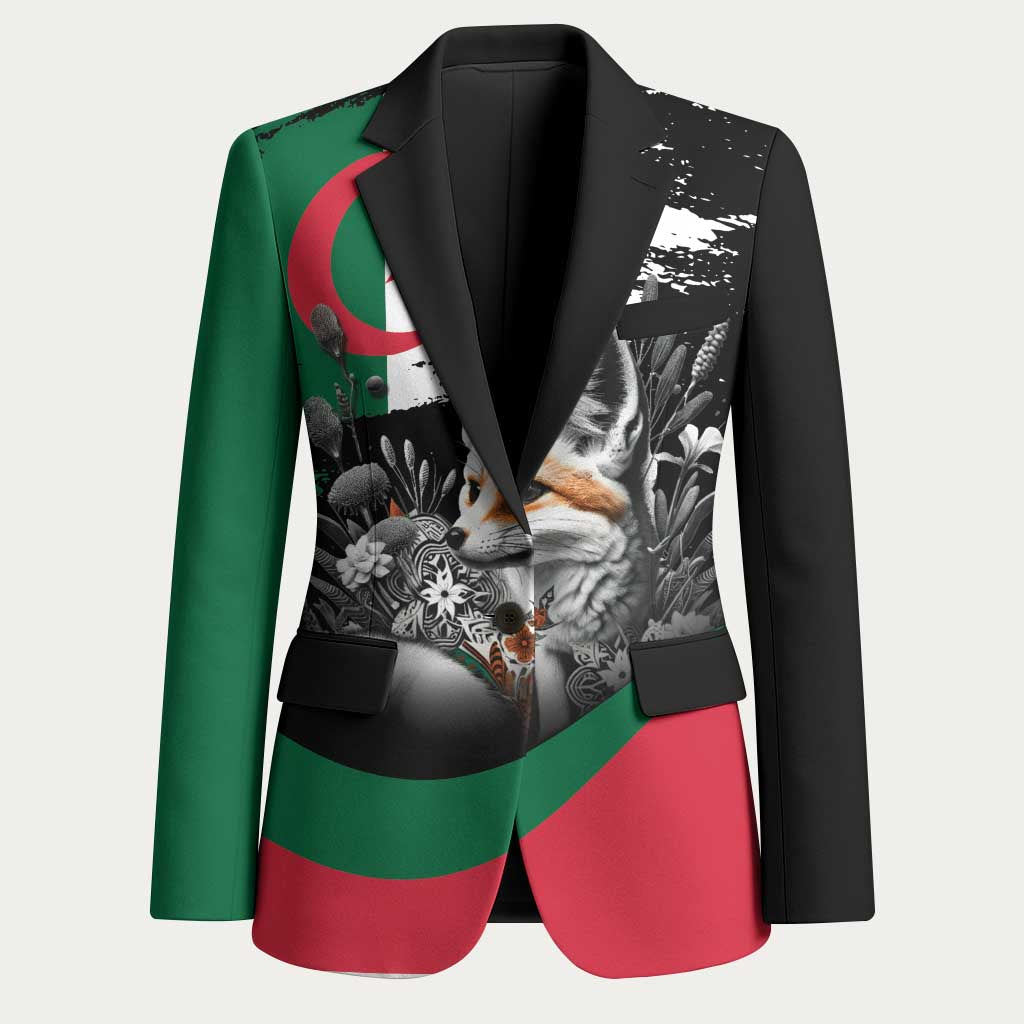 Personalized Algeria Blazer Algerian Flag With a Fennec Fox - Wonder Print Shop