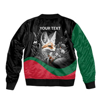 Personalized Algeria Bomber Jacket Algerian Flag With a Fennec Fox - Wonder Print Shop