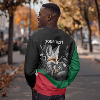 Personalized Algeria Sweatshirt Algerian Flag With a Fennec Fox - Wonder Print Shop