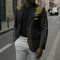 World Football 2026 Egypt Custom Blazer Ancient Egyptian Hieroglyphs - Wonder Print Shop