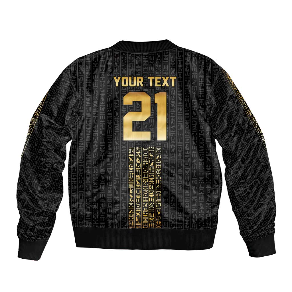World Football 2026 Egypt Custom Bomber Jacket Ancient Egyptian Hieroglyphs - Wonder Print Shop
