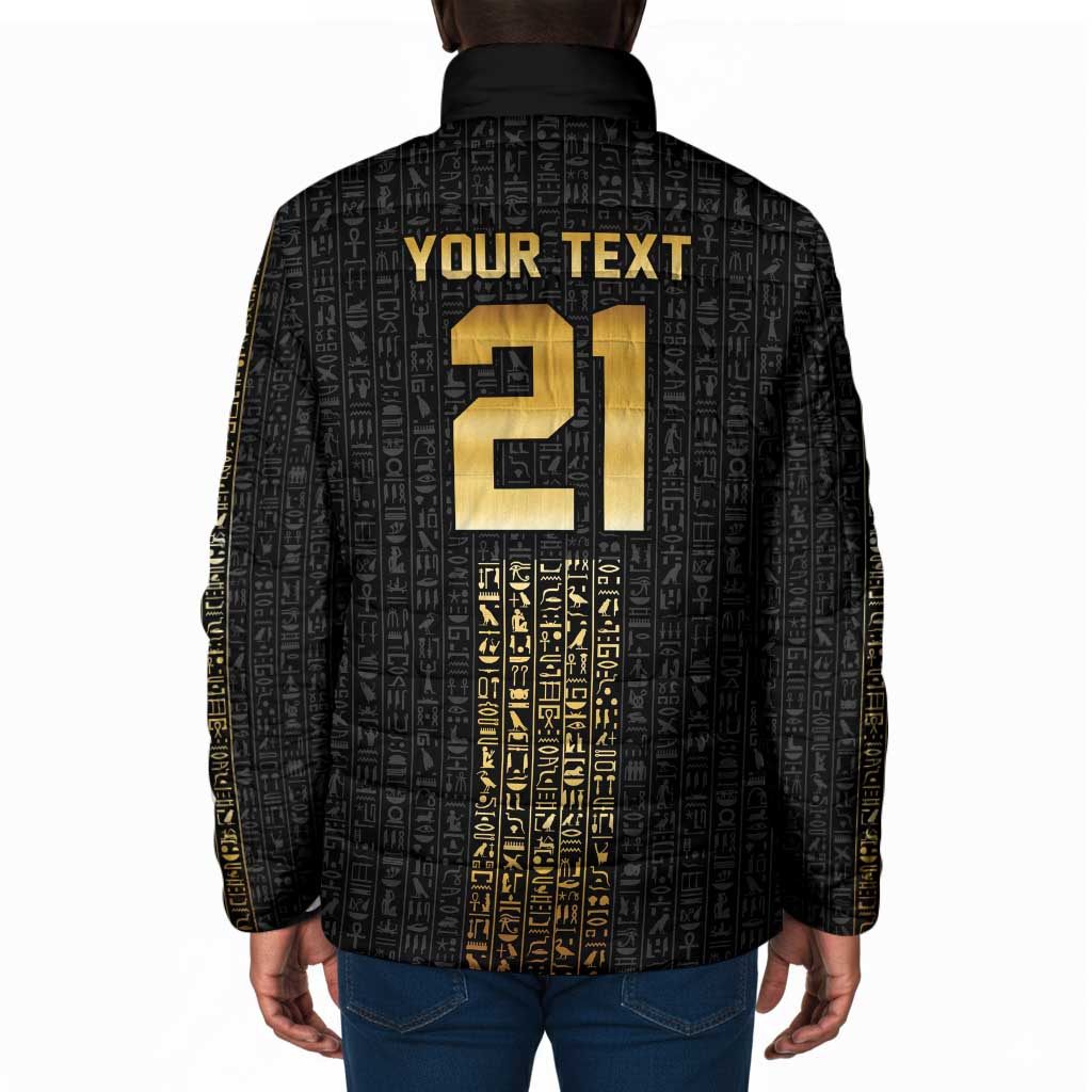 World Football 2026 Egypt Custom Padded Jacket Ancient Egyptian Hieroglyphs - Wonder Print Shop