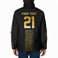 World Football 2026 Egypt Custom Padded Jacket Ancient Egyptian Hieroglyphs - Wonder Print Shop