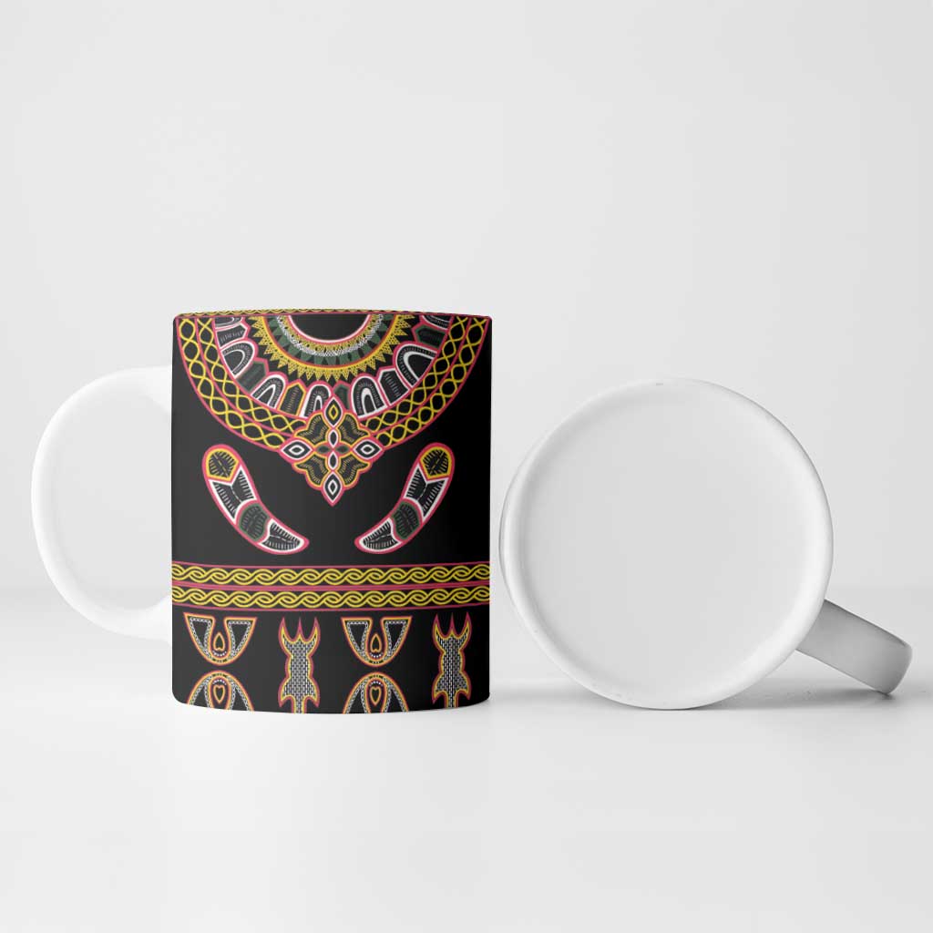 Bamenda Toghu Ceramic Mug Traditional Attire Pattern