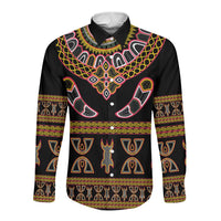 Bamenda Toghu Long Sleeve Button Shirt Traditional Attire Pattern