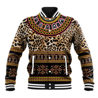 Cameroon Cheetah Toghu Pattern Baseball Jacket