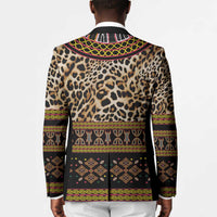 Cameroon Cheetah Toghu Pattern Blazer