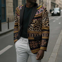 Cameroon Cheetah Toghu Pattern Blazer
