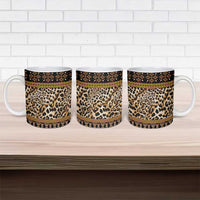 Cameroon Cheetah Toghu Pattern Ceramic Mug