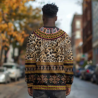 Cameroon Cheetah Toghu Pattern Long Sleeve Shirt