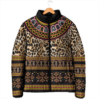 Cameroon Cheetah Toghu Pattern Padded Jacket