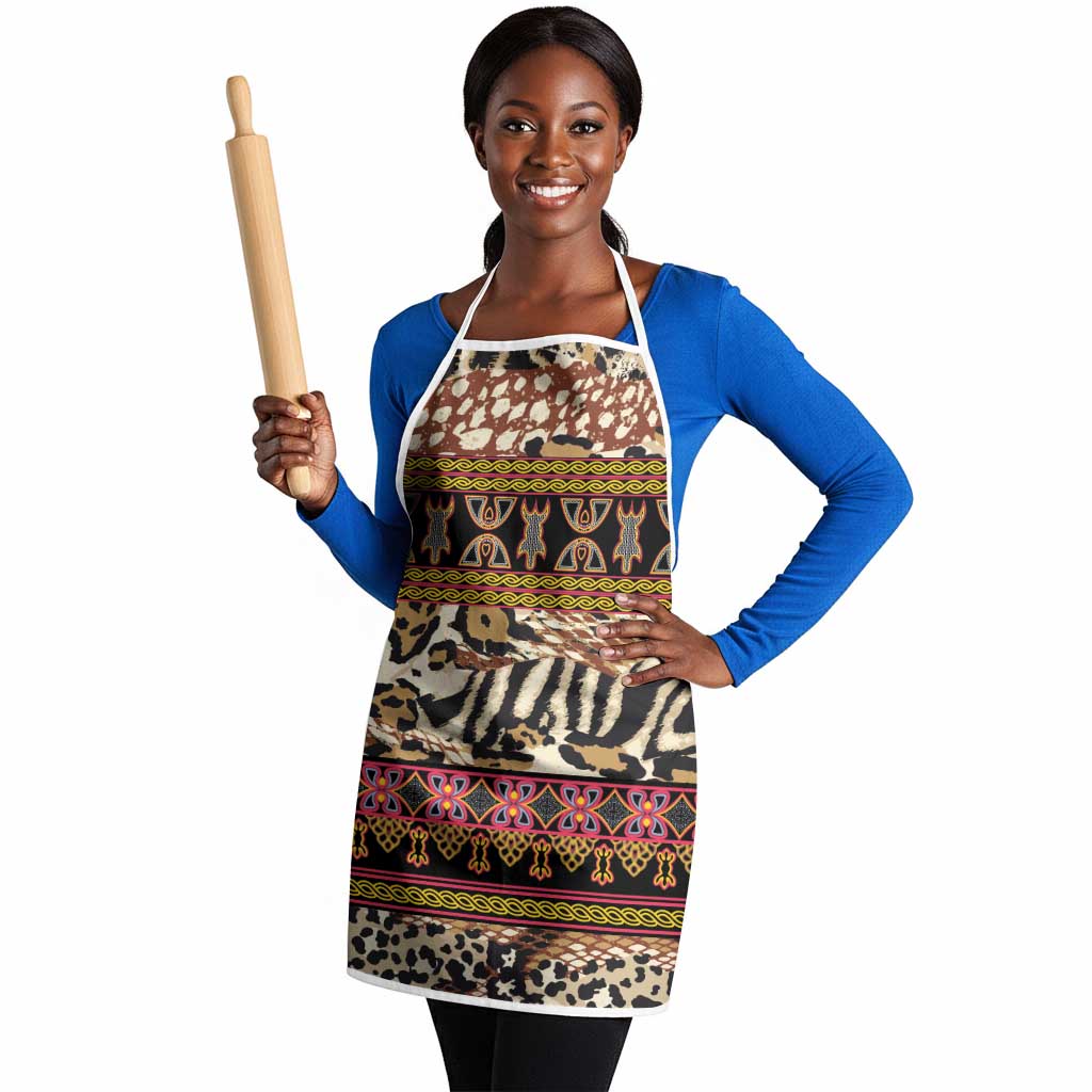 Cameroon Toghu Apron Wild Animal Skins Seamless Pattern