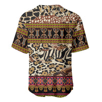 Cameroon Toghu Baseball Jersey Wild Animal Skins Seamless Pattern