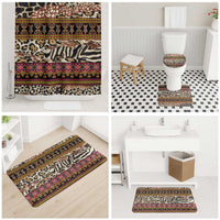 Cameroon Toghu Bathroom Set Wild Animal Skins Seamless Pattern
