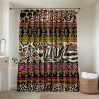 Cameroon Toghu Bathroom Set Wild Animal Skins Seamless Pattern