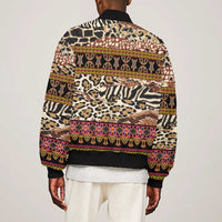 Cameroon Toghu Bomber Jacket Wild Animal Skins Seamless Pattern