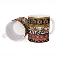 Cameroon Toghu Ceramic Mug Wild Animal Skins Seamless Pattern
