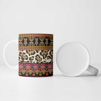 Cameroon Toghu Ceramic Mug Wild Animal Skins Seamless Pattern