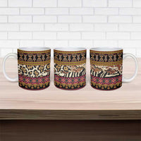 Cameroon Toghu Ceramic Mug Wild Animal Skins Seamless Pattern