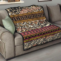 Cameroon Toghu Quilt Wild Animal Skins Seamless Pattern