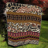 Cameroon Toghu Quilt Wild Animal Skins Seamless Pattern