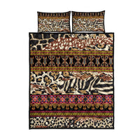Cameroon Toghu Quilt Bed Set Wild Animal Skins Seamless Pattern
