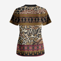 Cameroon Toghu Scrub Top Wild Animal Skins Seamless Pattern